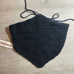 Frankie’s Bikini Black Crochet Top